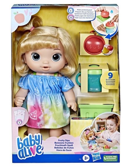 Baby Alive Fruity Sips Apple Blonde Hair (F7356)