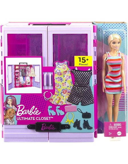 Barbie Ντουλαπα Με Κουκλα (HJL66)