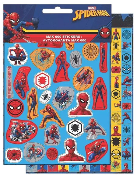 GIM Αυτοκόλλητα Max Stickers 600 Spiderman – 777-51979