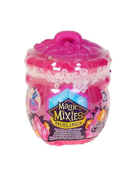 Magic Mixies Mixlings Fizz & Reveal Crystal Woods Μίνι Μαγικό Καζάνι 2 Pack Series 3 – 1 τμχ (MG008000)