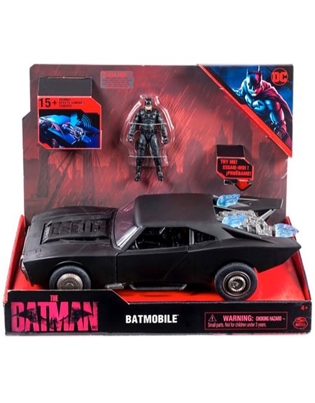 Spin Master Φιγούρα DC The Batman 10cm & Όχημα Batmobile – 6060519