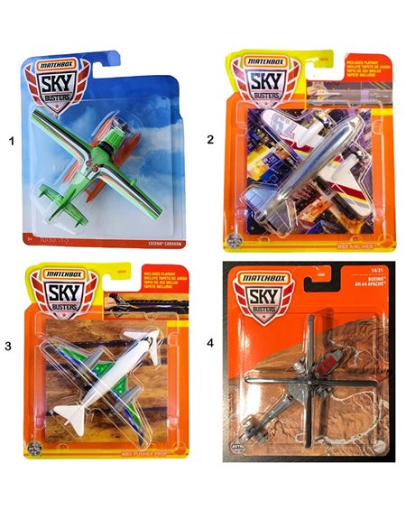 Mattel Matchbox Skybusters Αεροπλανακια Σε 4 Σχεδια – HHT34