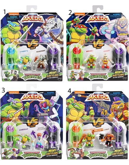 Giochi Preziosi Φιγούρες Akedo TMNT Versus Pack Σε 4 Σχέδια – AKT00000