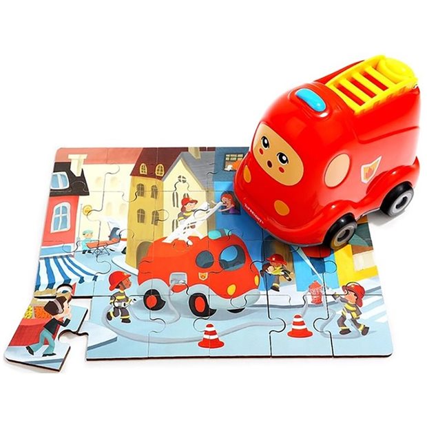 Ξύλινο Παζλ 25pcs Top Bright Fire Truck - 130907