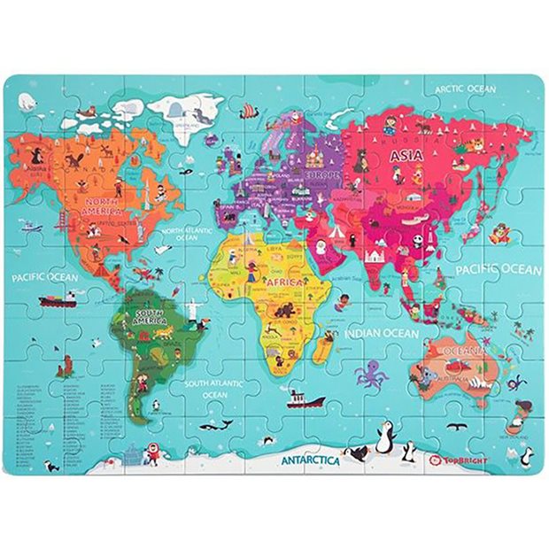 Παζλ 63pcs Top Bright Globe World Map - 130928