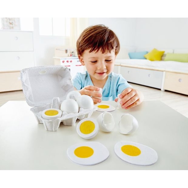 Ξυλινο Σετ Αυγα Hape Playfully Delicious - E3156