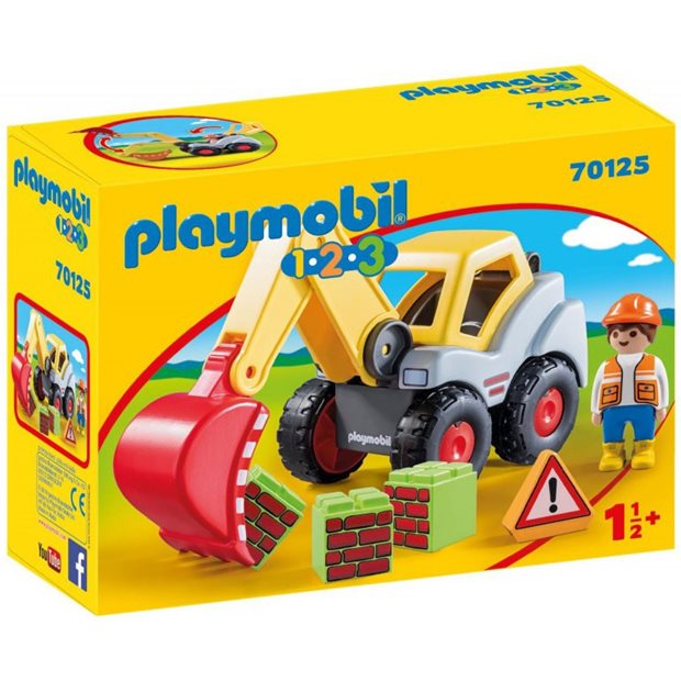 Playmobil 1.2.3 Φορτωτής Εκσκαφέας – 70125