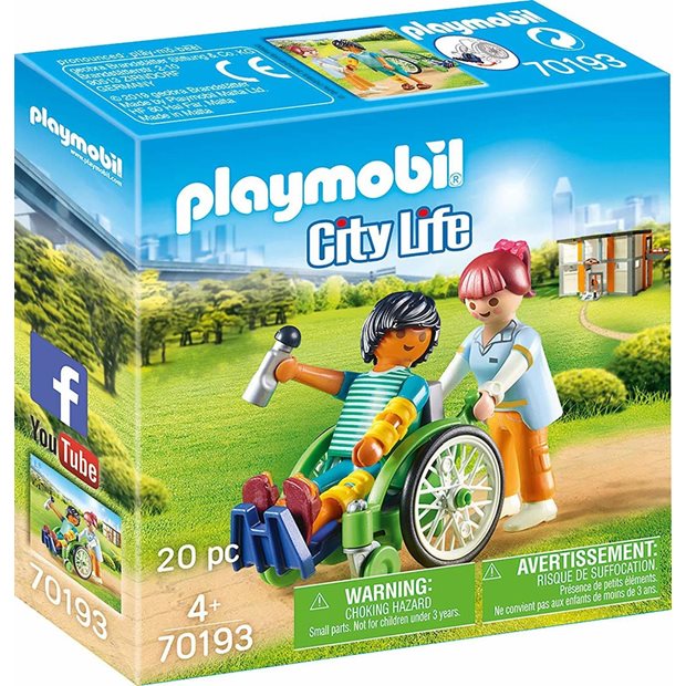 Playmobil City Life Ασθενής Με Καροτσάκι – 70193