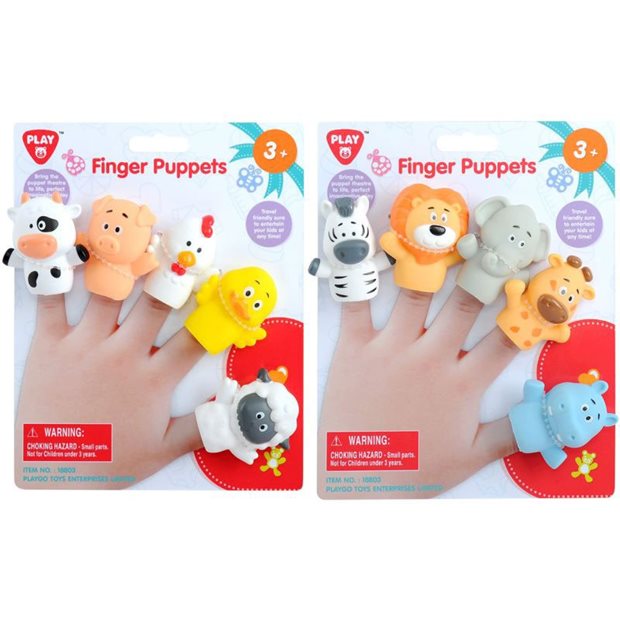 Playgo Ζωακια Happy Finger Puppets - 1880