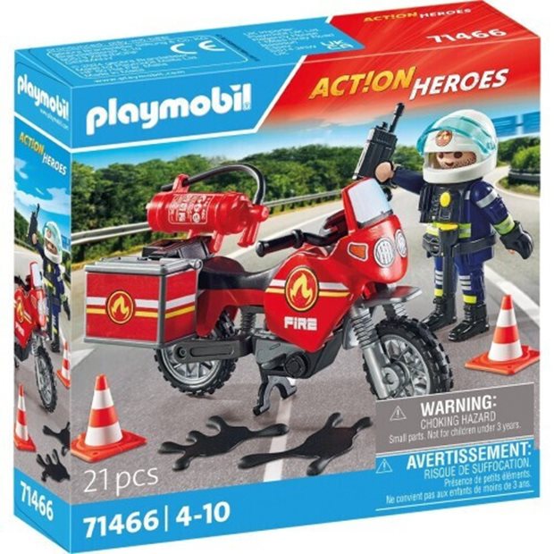 Playmobil Πυροσβέστης Με Μοτοσικλέτα – 71466