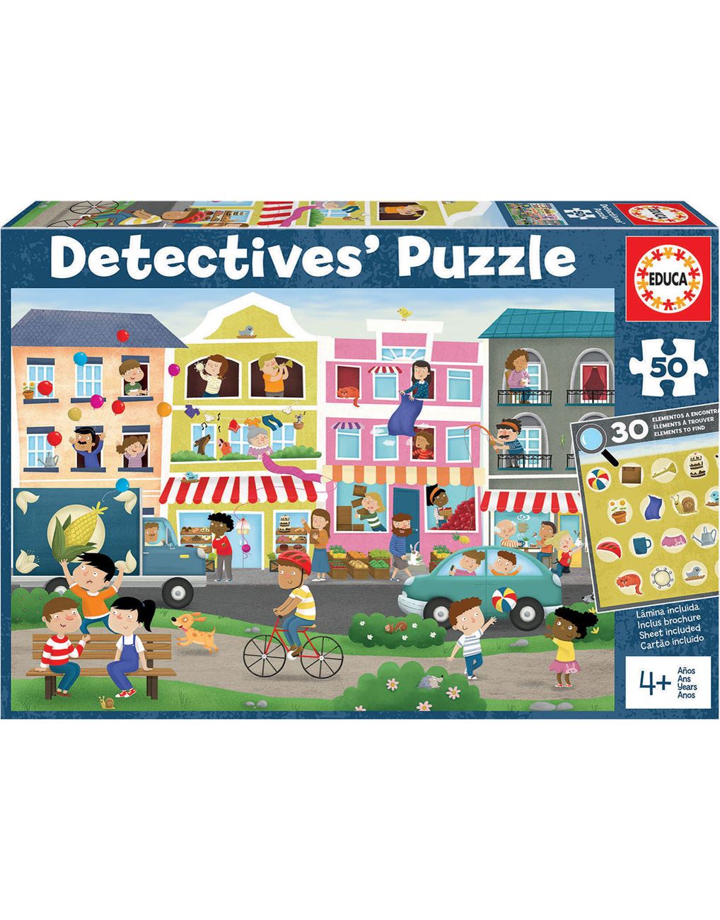 Educa Παιδικο Παζλ Educa 50 Τμχ Detective's Busy Town - 18894