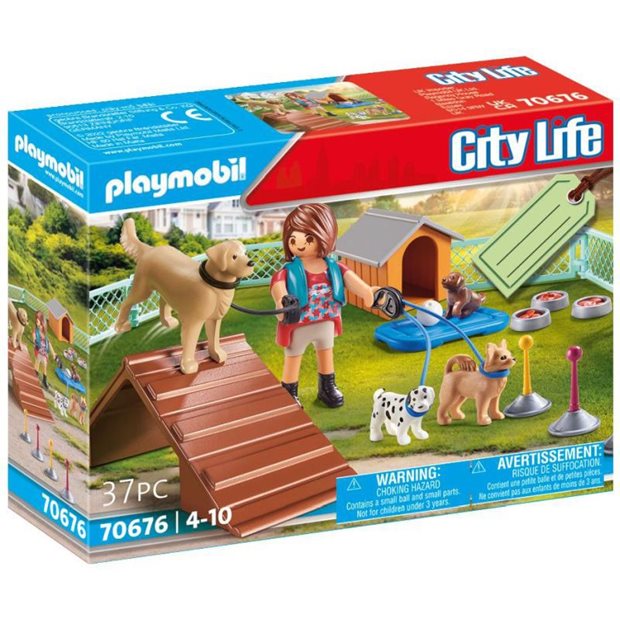 Playmobil City Life Gift Set Εκπαιδεύτρια Σκύλων – 70676