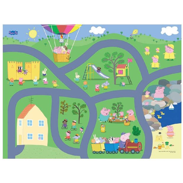 Megamat Αφρώδες Χαλάκι 120×90εκ Με Αυτοκινητάκι Peppa Pig – PP022000