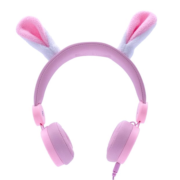 Ακουστικά Kidyears Mε Αποσπόμενα Αυτιά Λαγού Ροζ