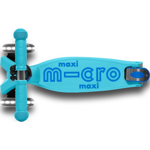 Παιδικο Πατινι Αναδιπλουμενο Maxi Micro Led Deluxe Γαλαζιο - MMD092