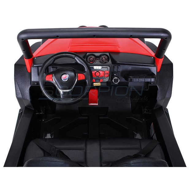 Ηλεκτροκίνητο Αυτοκίνητο Commander 24V Διπλό - Κόκκινο | Skorpion Wheels - 5248088